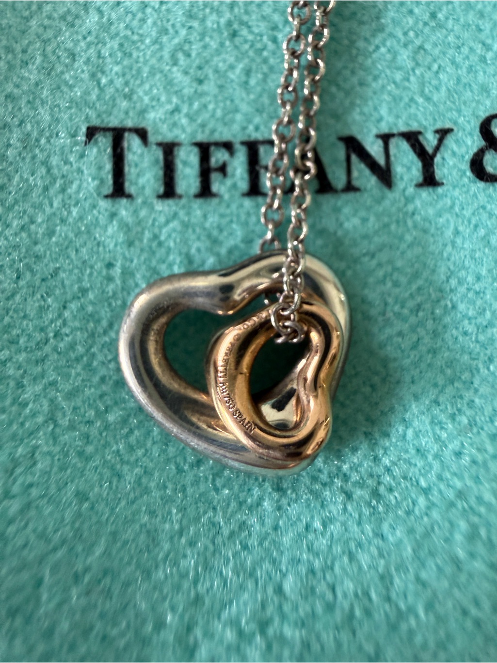 Tiffany & Co. Elsa Peretti Open Heart Pendant Necklace, Extra Mini